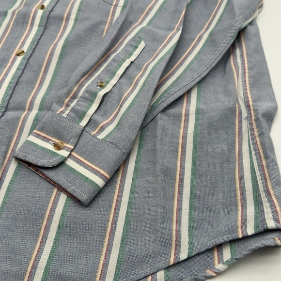 Manhattan 1857 button up shirt Men’s Large wrinkle free - Picture 3 of 10